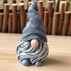 out1pc Garden Gnome Resin Statue; Faceless Doll Figures Miniature Home Decoration For Lawn Ornaments Indoor Or Outdoor Patio Deck Yard Garden Lawn P (Color: Blue)