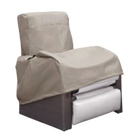 outOutdoor Protective Cover;  Outdoor Patio Furniture Chair Protective Storage Cover;  Durable and Water Protected Outdoor Armchair Cover (Color: Khaki)